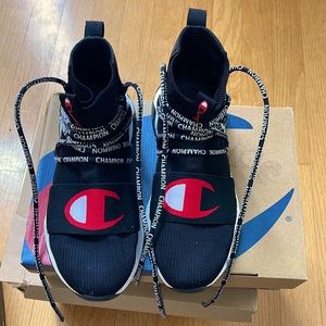 Men’s 8.5 black/red styled Champion shoes